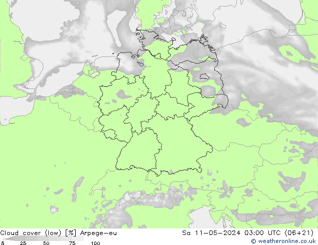 云 (低) Arpege-eu 星期六 11.05.2024 03 UTC