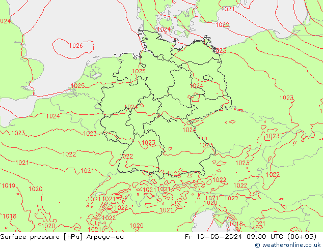 Bodendruck Arpege-eu Fr 10.05.2024 09 UTC