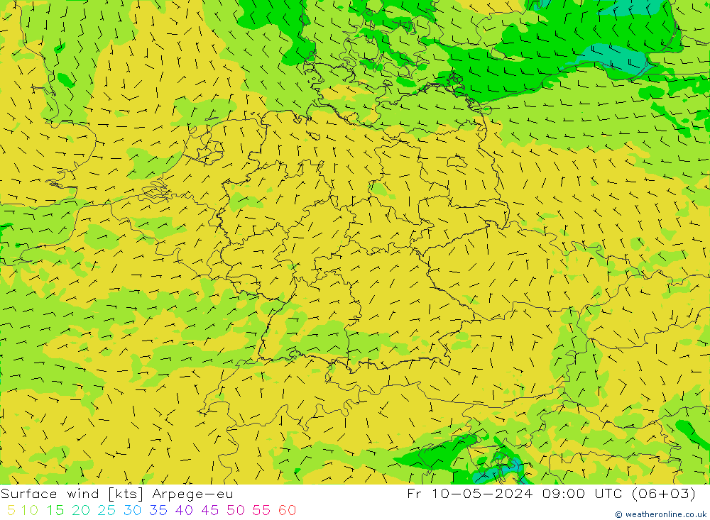 Bodenwind Arpege-eu Fr 10.05.2024 09 UTC