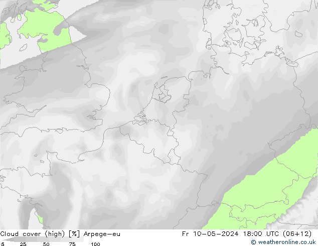 Wolken (hohe) Arpege-eu Fr 10.05.2024 18 UTC