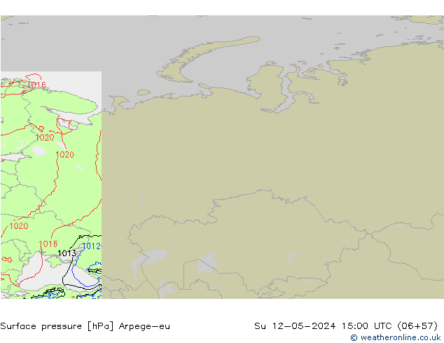 Presión superficial Arpege-eu dom 12.05.2024 15 UTC