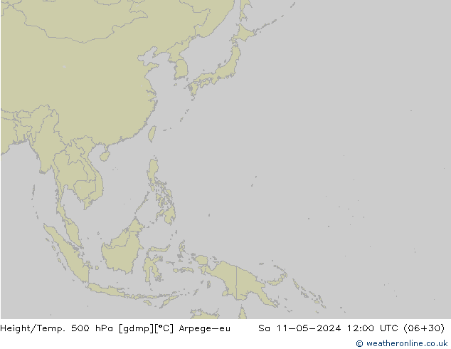Height/Temp. 500 hPa Arpege-eu Sa 11.05.2024 12 UTC