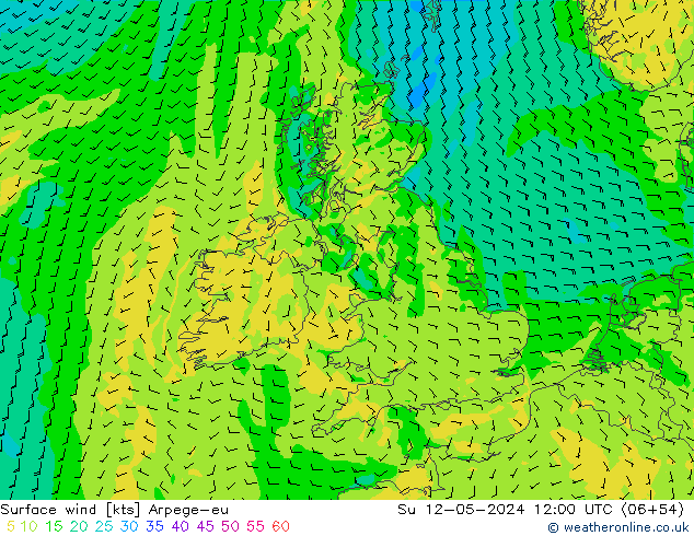 Wind 10 m Arpege-eu zo 12.05.2024 12 UTC