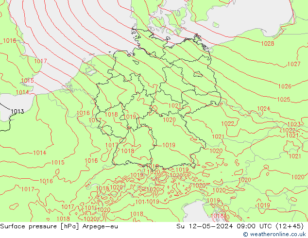 ciśnienie Arpege-eu nie. 12.05.2024 09 UTC