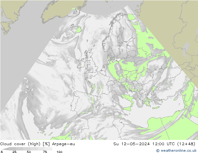 Bewolking (Hoog) Arpege-eu zo 12.05.2024 12 UTC