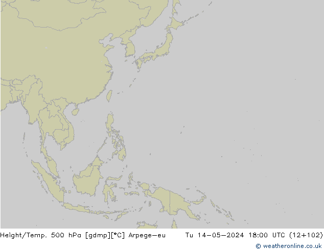 Height/Temp. 500 hPa Arpege-eu Tu 14.05.2024 18 UTC