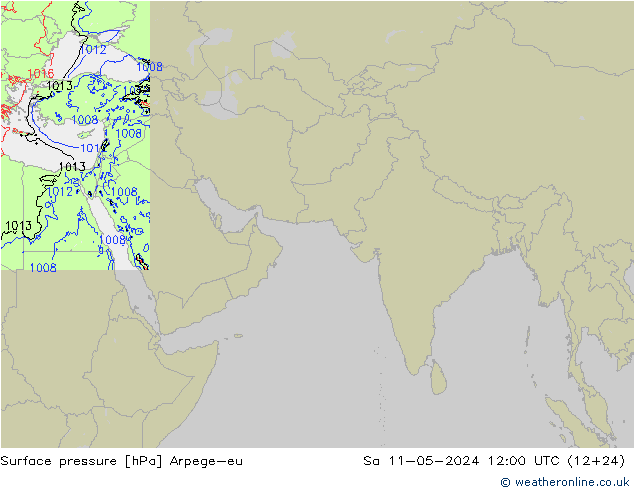 приземное давление Arpege-eu сб 11.05.2024 12 UTC