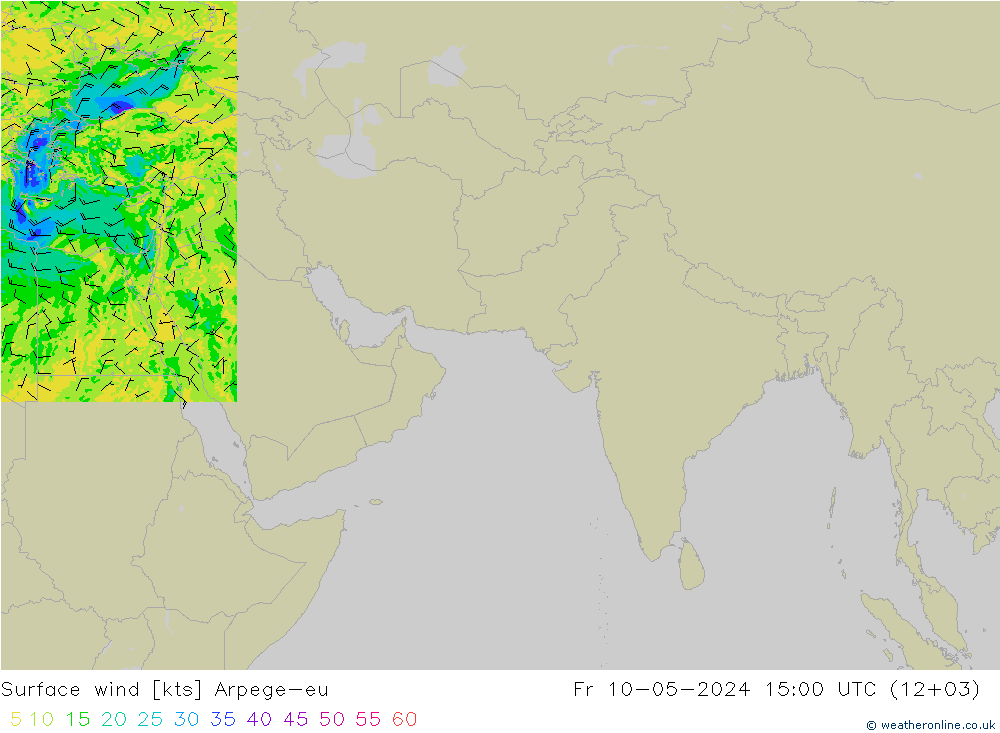 风 10 米 Arpege-eu 星期五 10.05.2024 15 UTC