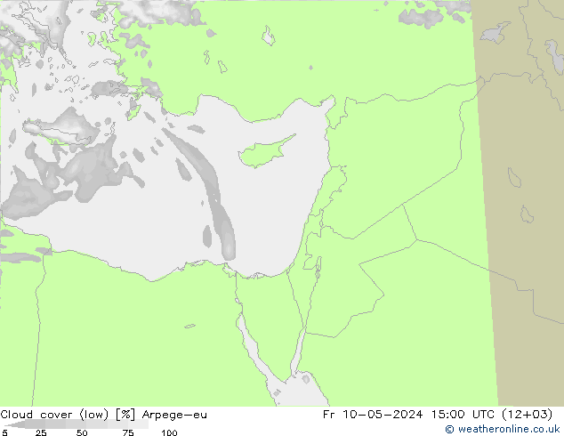 Nubes bajas Arpege-eu vie 10.05.2024 15 UTC