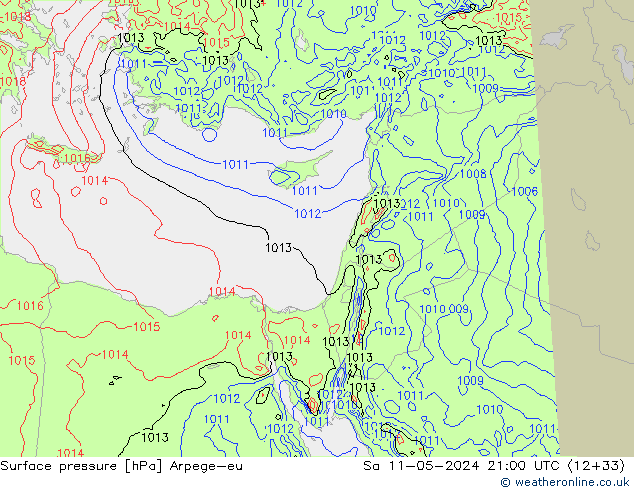 pression de l'air Arpege-eu sam 11.05.2024 21 UTC