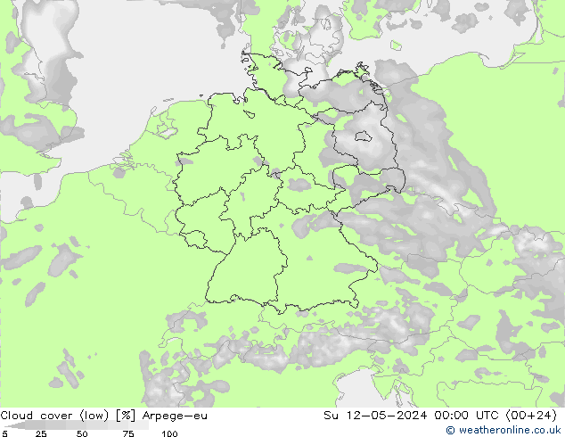 云 (低) Arpege-eu 星期日 12.05.2024 00 UTC