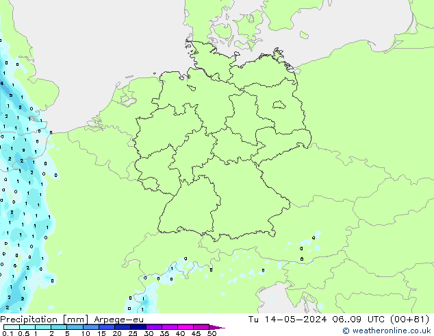 Yağış Arpege-eu Sa 14.05.2024 09 UTC