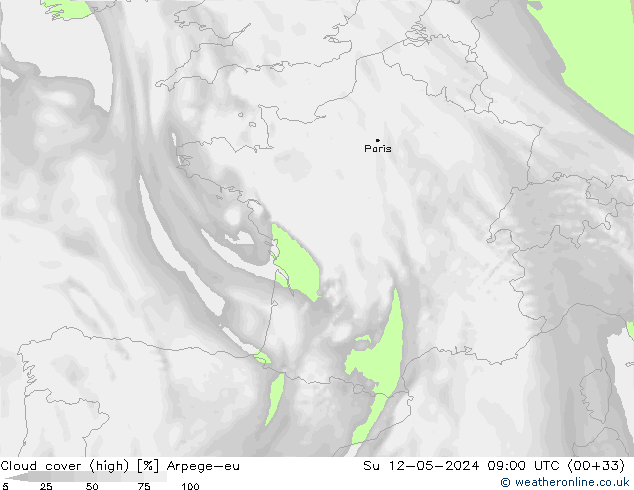 vysoký oblak Arpege-eu Ne 12.05.2024 09 UTC