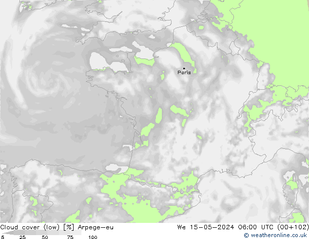 Nubes bajas Arpege-eu mié 15.05.2024 06 UTC