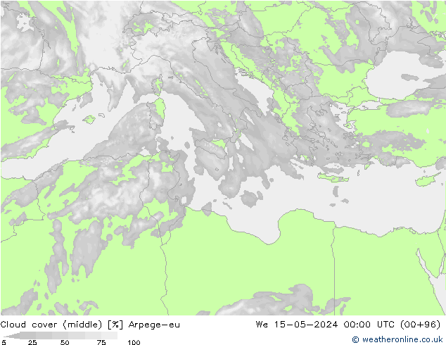 nuvens (médio) Arpege-eu Qua 15.05.2024 00 UTC