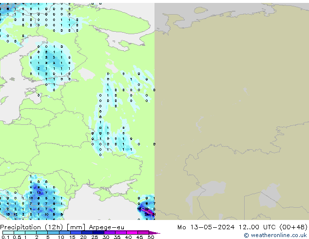 opad (12h) Arpege-eu pon. 13.05.2024 00 UTC