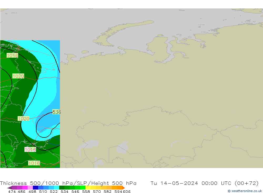 Dikte 500-1000hPa Arpege-eu di 14.05.2024 00 UTC