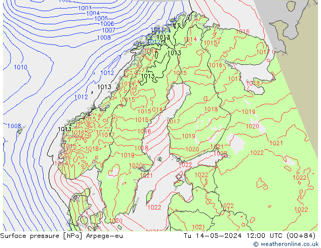 ciśnienie Arpege-eu wto. 14.05.2024 12 UTC