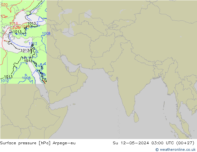 Surface pressure Arpege-eu Su 12.05.2024 03 UTC