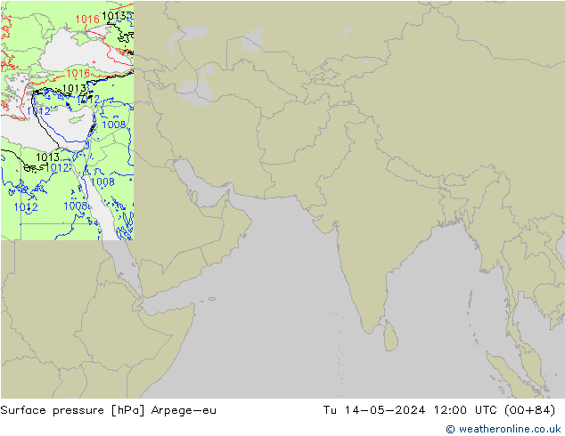 приземное давление Arpege-eu вт 14.05.2024 12 UTC