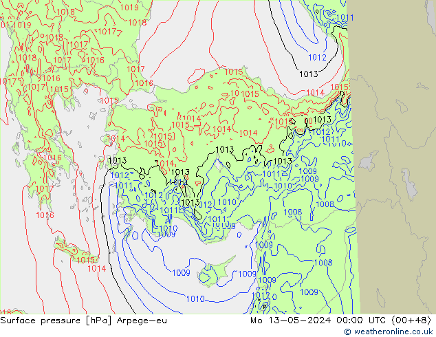 ciśnienie Arpege-eu pon. 13.05.2024 00 UTC