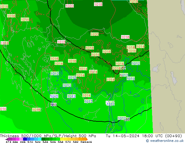 Thck 500-1000hPa Arpege-eu Út 14.05.2024 18 UTC