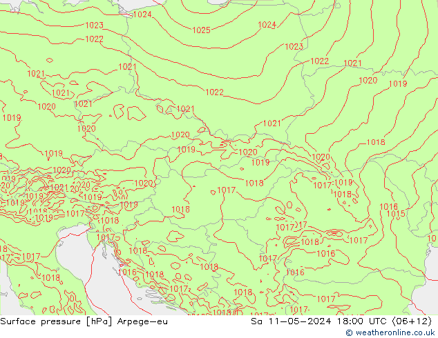 ciśnienie Arpege-eu so. 11.05.2024 18 UTC