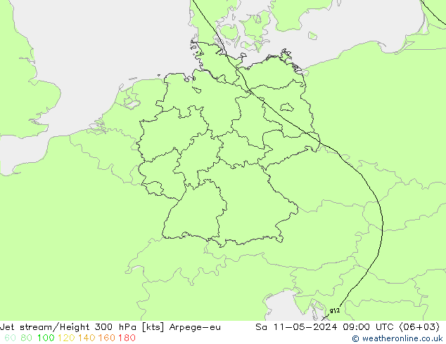 高速氣流 Arpege-eu 星期六 11.05.2024 09 UTC
