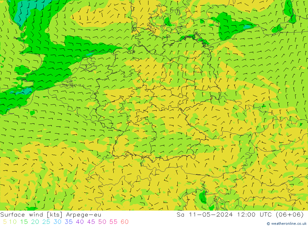Bodenwind Arpege-eu Sa 11.05.2024 12 UTC