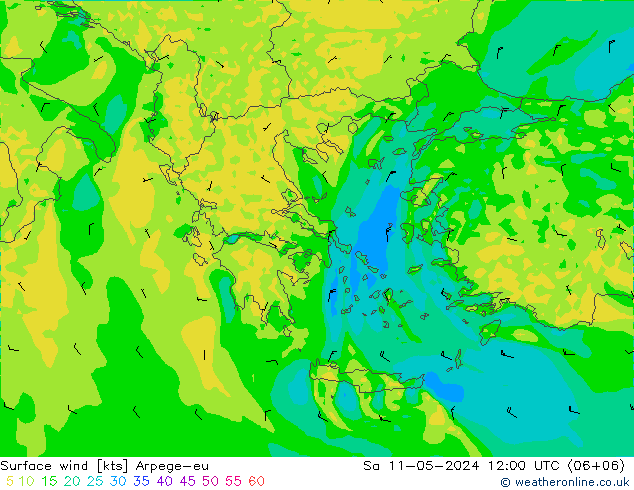 Surface wind Arpege-eu Sa 11.05.2024 12 UTC