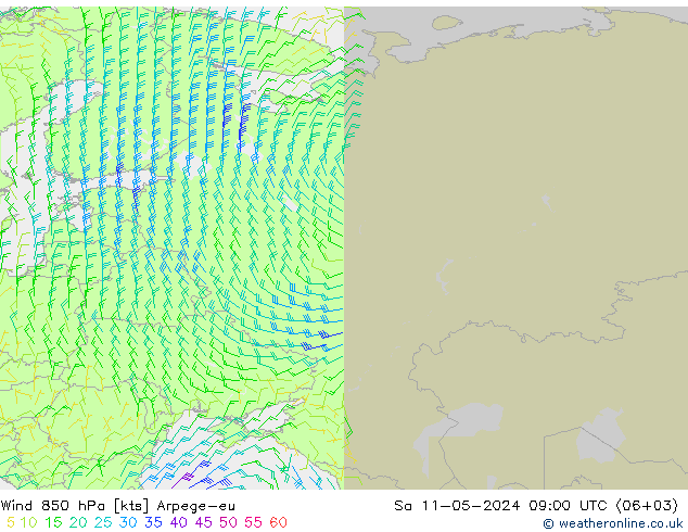 850 hPa Arpege-eu  11.05.2024 09 UTC