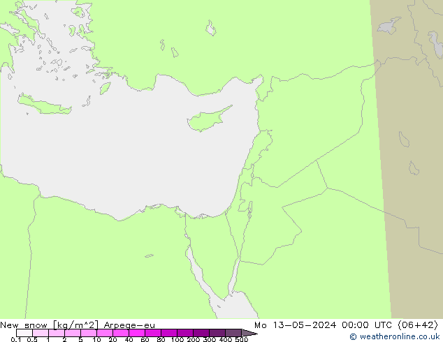 neve recém-caída Arpege-eu Seg 13.05.2024 00 UTC