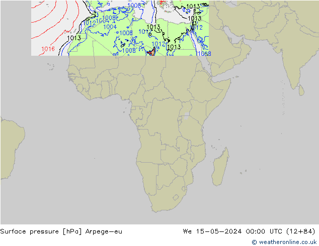 Yer basıncı Arpege-eu Çar 15.05.2024 00 UTC