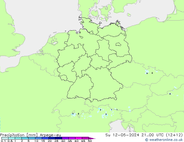 precipitação Arpege-eu Dom 12.05.2024 00 UTC