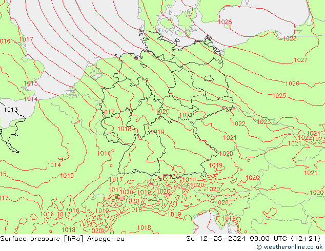 Bodendruck Arpege-eu So 12.05.2024 09 UTC