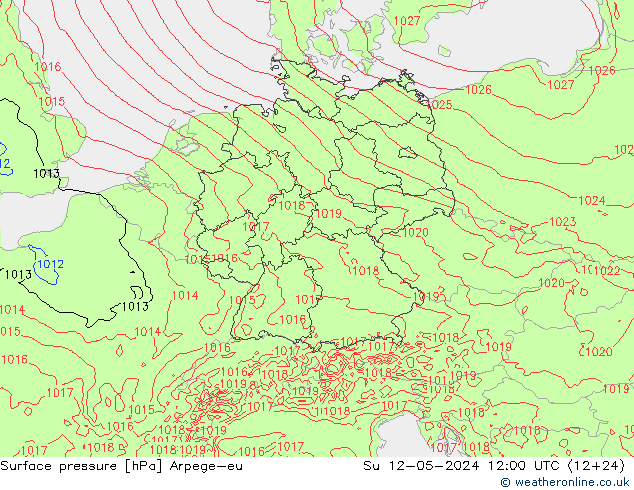 Bodendruck Arpege-eu So 12.05.2024 12 UTC