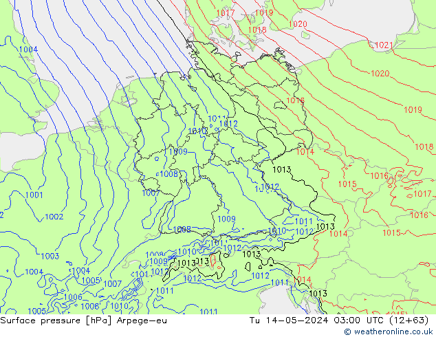 pression de l'air Arpege-eu mar 14.05.2024 03 UTC