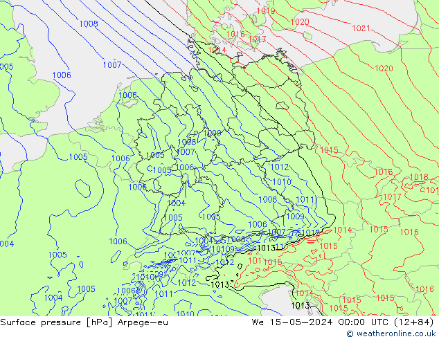 Yer basıncı Arpege-eu Çar 15.05.2024 00 UTC