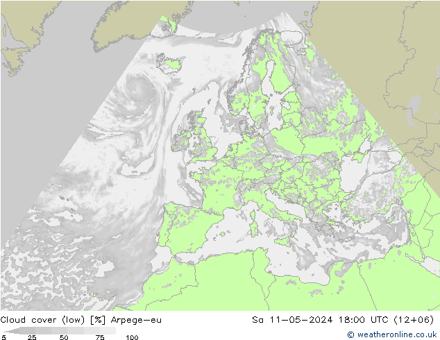 云 (低) Arpege-eu 星期六 11.05.2024 18 UTC