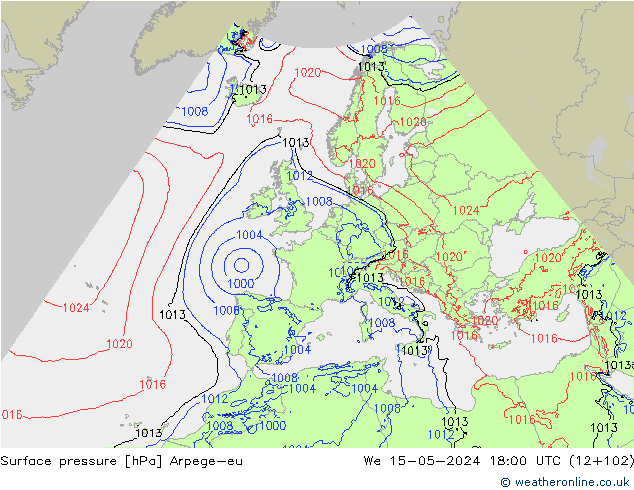 приземное давление Arpege-eu ср 15.05.2024 18 UTC