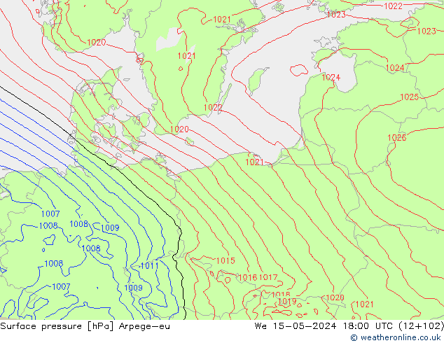 ciśnienie Arpege-eu śro. 15.05.2024 18 UTC