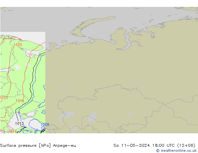 Yer basıncı Arpege-eu Cts 11.05.2024 18 UTC