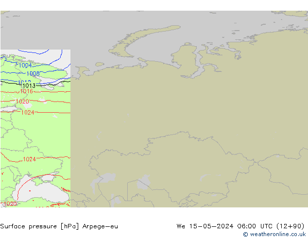 приземное давление Arpege-eu ср 15.05.2024 06 UTC