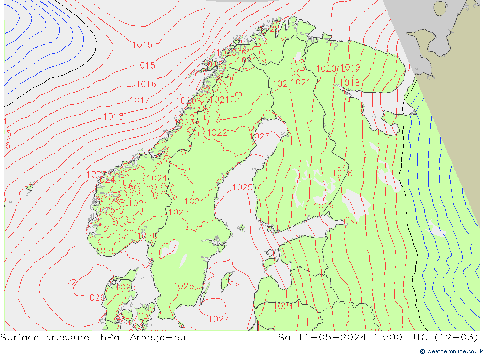 ciśnienie Arpege-eu so. 11.05.2024 15 UTC