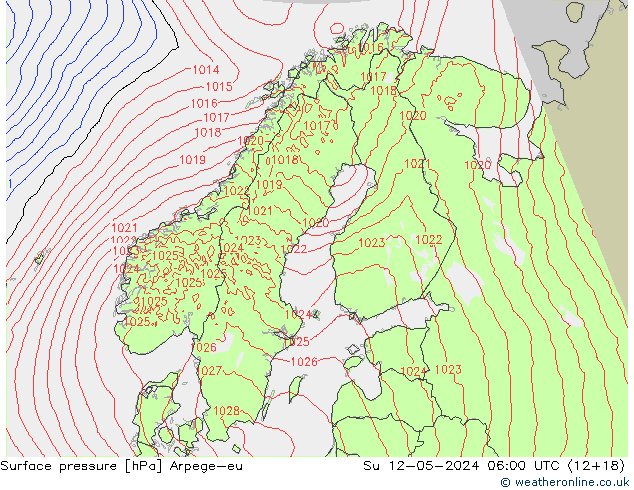 pression de l'air Arpege-eu dim 12.05.2024 06 UTC
