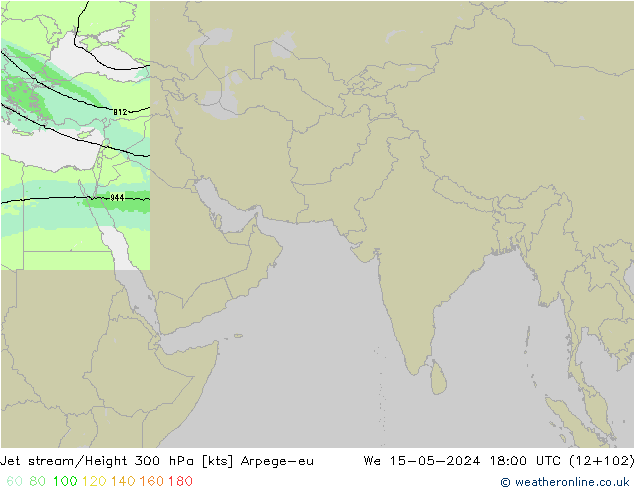 高速氣流 Arpege-eu 星期三 15.05.2024 18 UTC