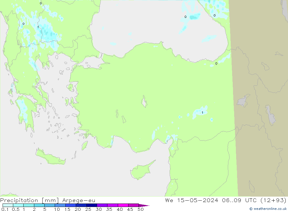Srážky Arpege-eu St 15.05.2024 09 UTC