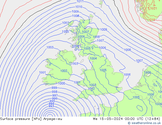 ciśnienie Arpege-eu śro. 15.05.2024 00 UTC