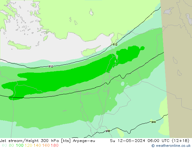 Jet Akımları Arpege-eu Paz 12.05.2024 06 UTC