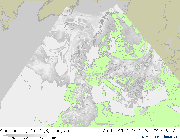 Nubes medias Arpege-eu sáb 11.05.2024 21 UTC